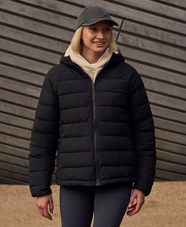 Light Cloud Cosi Hooded Womens Padded Jacket - Jet Black