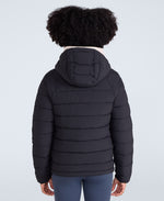 Light Cloud Cosi Hooded Womens Padded Jacket - Jet Black