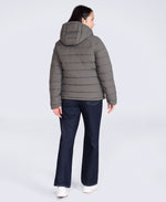 Light Cloud Cosi Hooded Womens Padded Jacket - Khaki