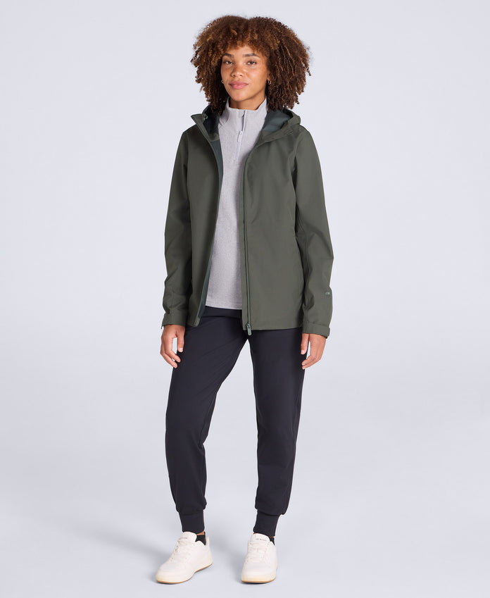 Elements Womens Waterproof Jacket - Khaki