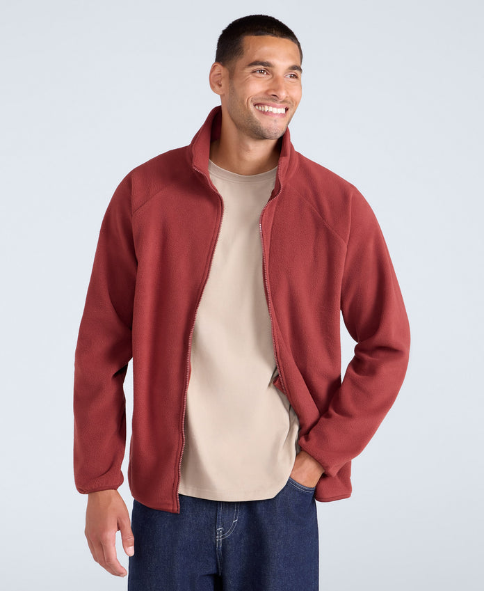 Stockholm Mens Full-Zip Fleece - Red