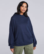 Idol Womens Drop Shoulder Hoodie - Dark Blue