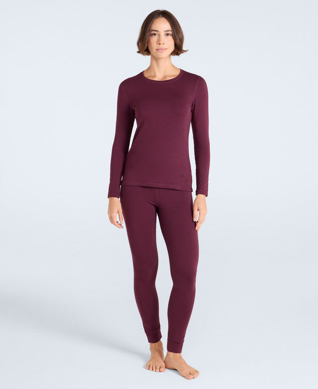 Blaze Womens Base Layer Top - Burgundy