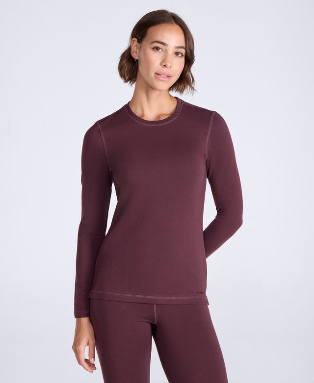 Blaze Womens Base Layer Top - Dark Burgundy