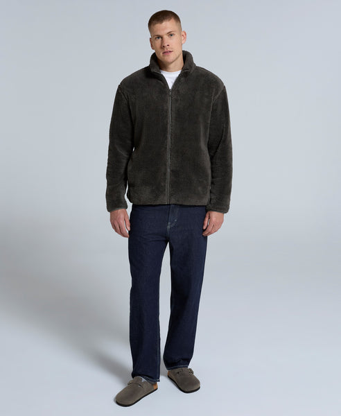 Teddy Mens Fleece Jacket - Dark Khaki – Animal