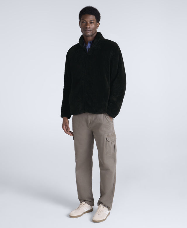 Teddy Mens Fleece Jacket - Jet Black