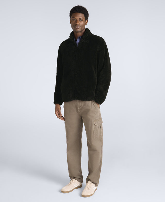 Teddy Mens Fleece Jacket - Jet Black