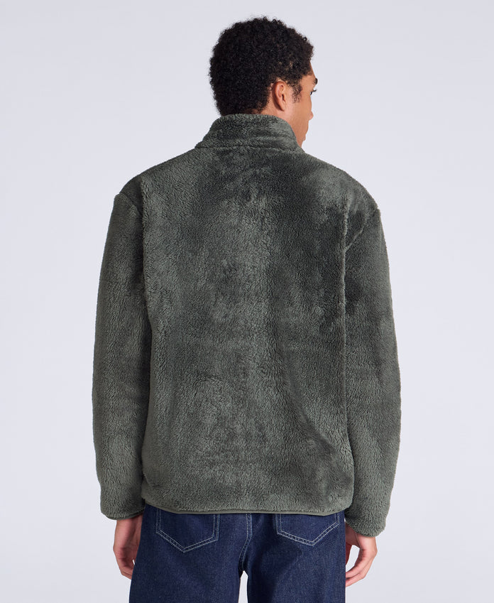 Teddy Mens Fleece Jacket - Khaki