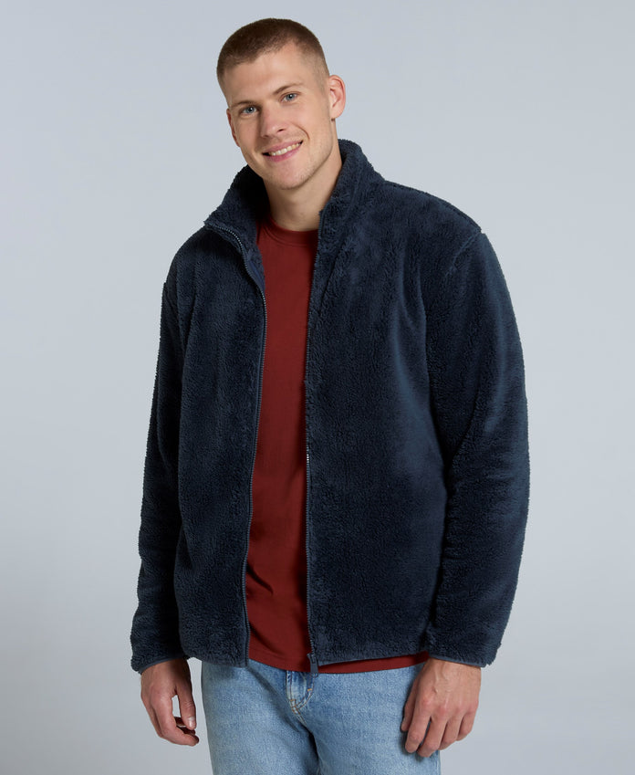 Teddy Mens Fleece Jacket - Navy