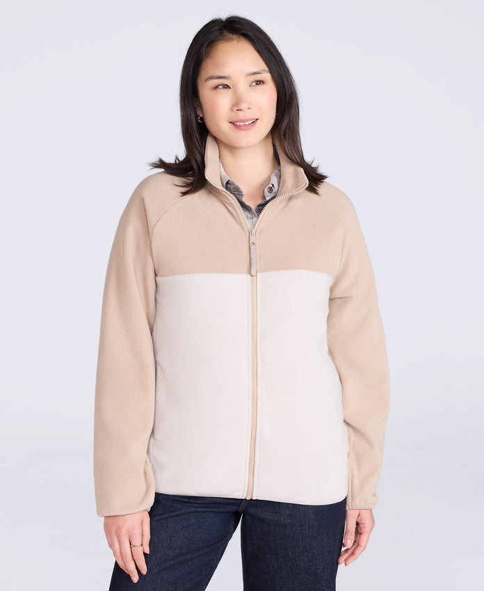 Stockholm Womens Full-Zip Fleece - Beige