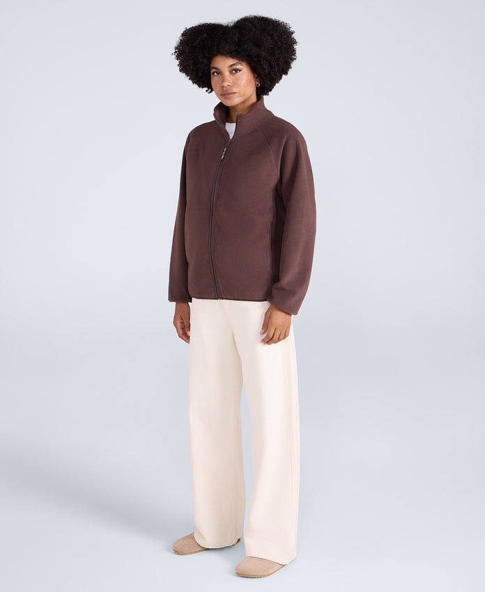 Stockholm Womens Full-Zip Fleece - Brown
