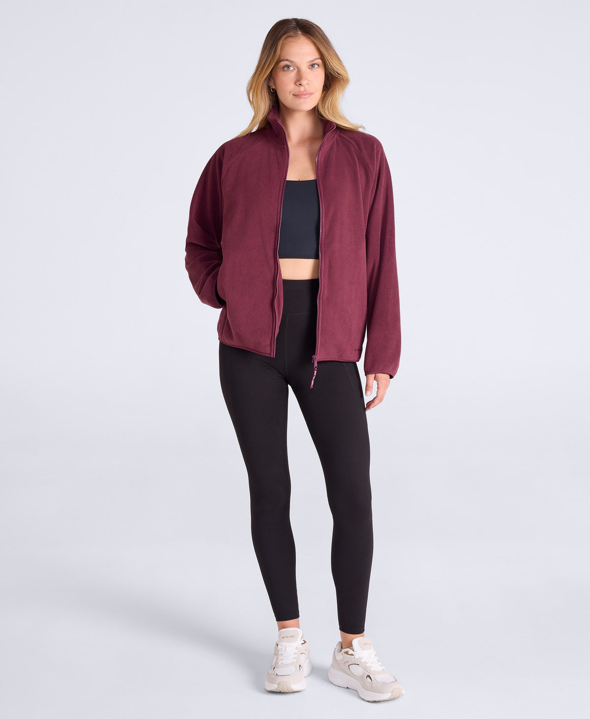 Stockholm Womens Full-Zip Fleece - Burgundy