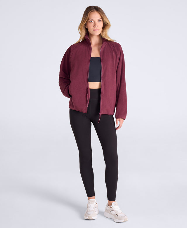 Stockholm Womens Full-Zip Fleece - Burgundy