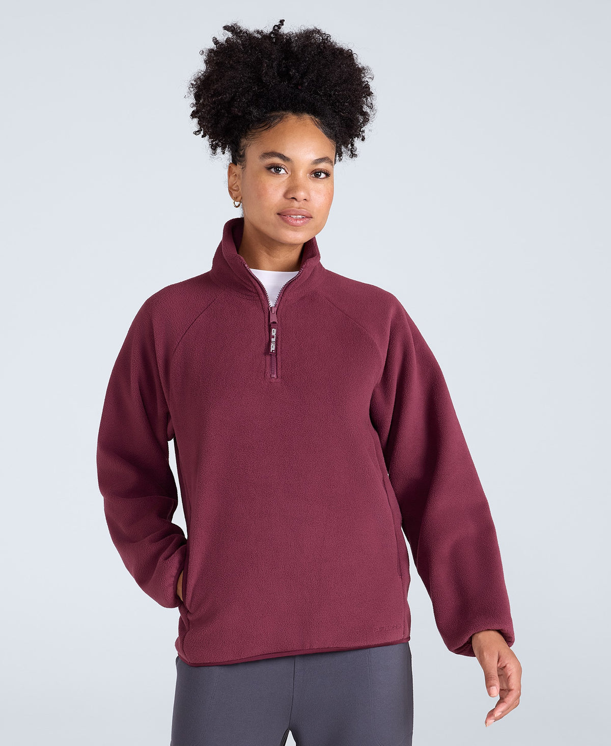 Stockholm Womens Half-Zip Fleece - Berry