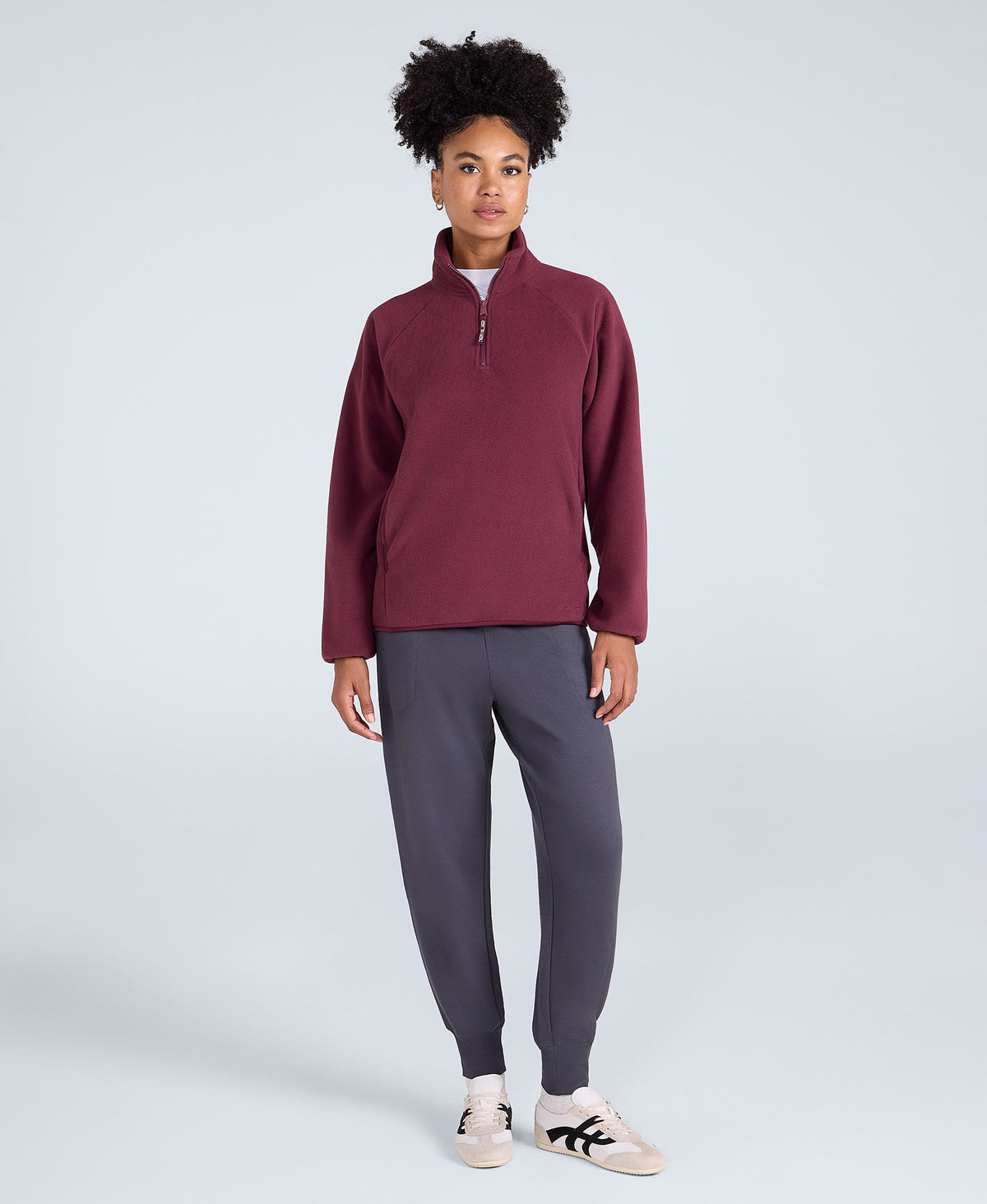Stockholm Womens Half-Zip Fleece - Berry