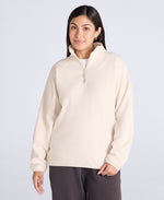 Stockholm Womens Half-Zip Fleece - Cream