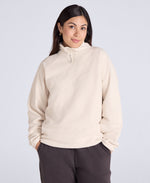 Stockholm Womens Half-Zip Fleece - Cream