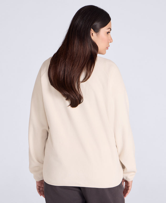 Stockholm Womens Half-Zip Fleece - Cream