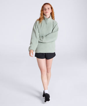 Stockholm Womens Half-Zip Fleece - Pale Green