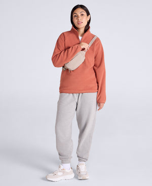 Stockholm Womens Half-Zip Fleece - Rust