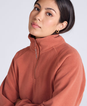Stockholm Womens Half-Zip Fleece - Rust