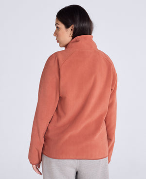 Stockholm Womens Half-Zip Fleece - Rust