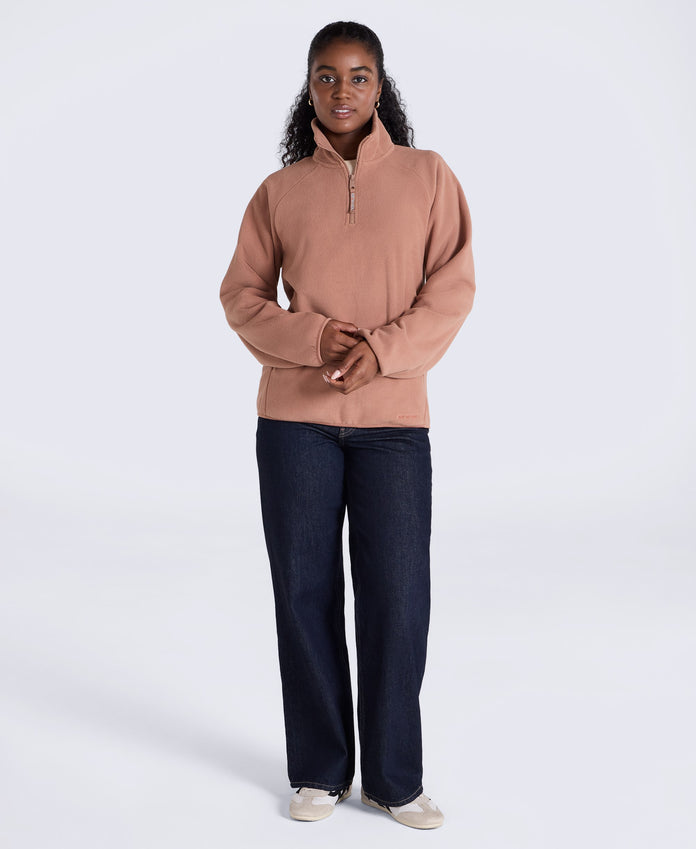 Stockholm Women’s Half-Zip Fleece - Tan