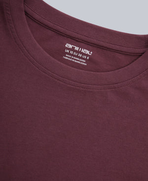 Idol Womens Relaxed Fit T-Shirt - Burgundy