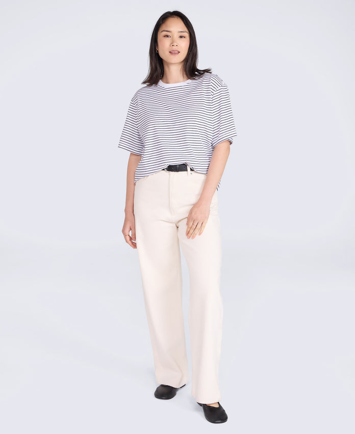 Idol Womens Relaxed Fit T-Shirt - Off White