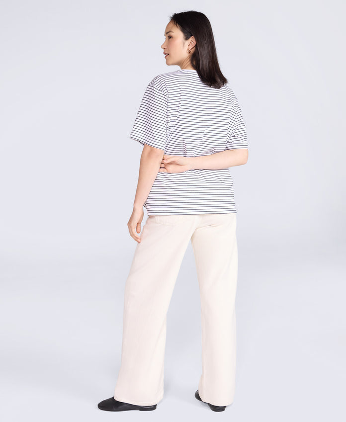 Idol Womens Relaxed Fit T-Shirt - Off White