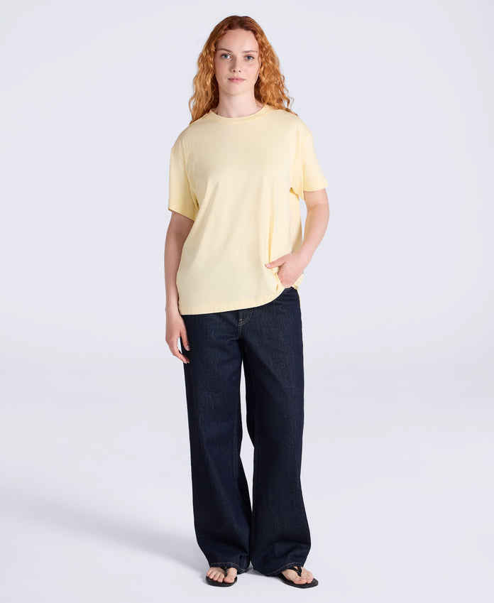 Idol Womens Relaxed Fit T-Shirt - Pale Yellow