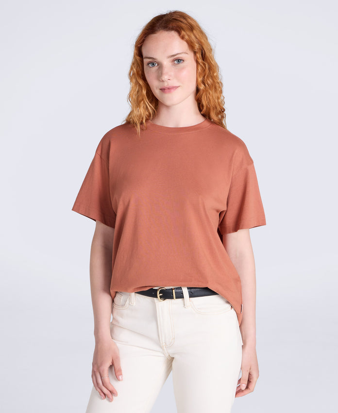 Idol Womens Relaxed Fit T-Shirt - Rust