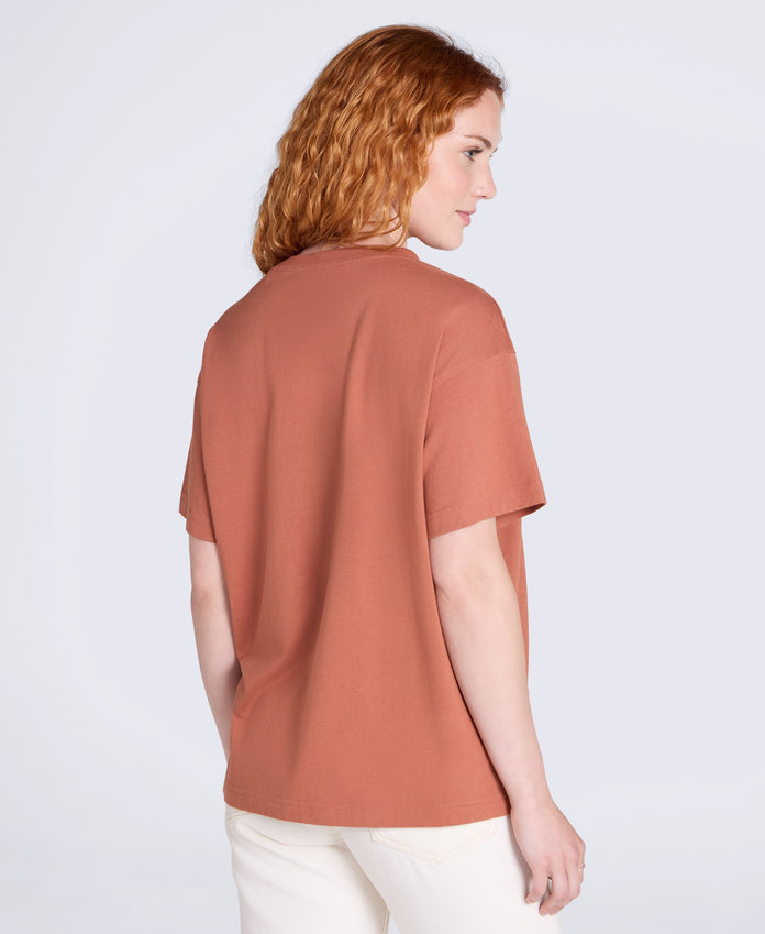 Idol Womens Relaxed Fit T-Shirt - Rust