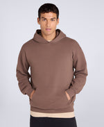 Icon Mens Drop Shoulder Hoodie - Brown