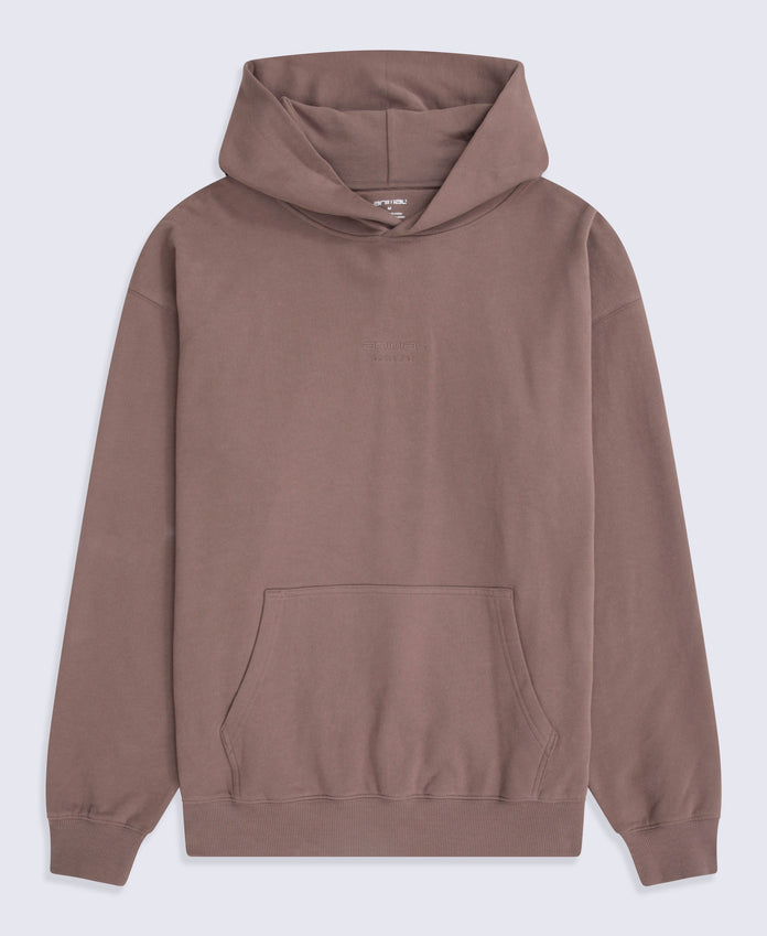 Icon Mens Drop Shoulder Hoodie - Brown
