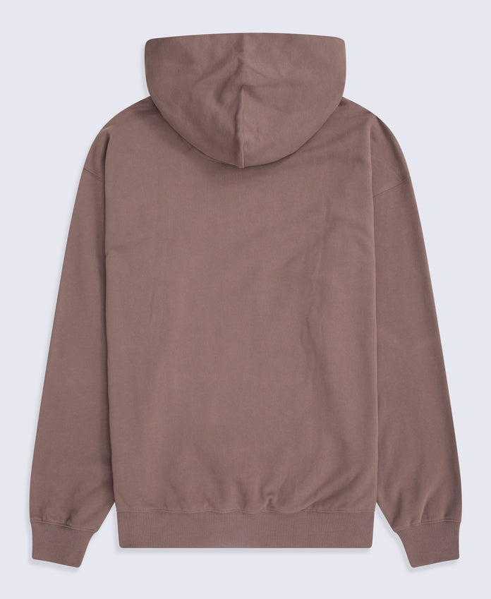 Icon Mens Drop Shoulder Hoodie - Brown