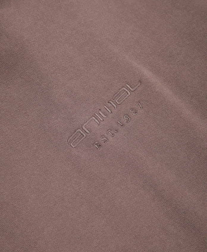 Icon Mens Drop Shoulder Hoodie - Brown