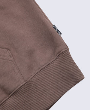 Icon Mens Drop Shoulder Hoodie - Brown