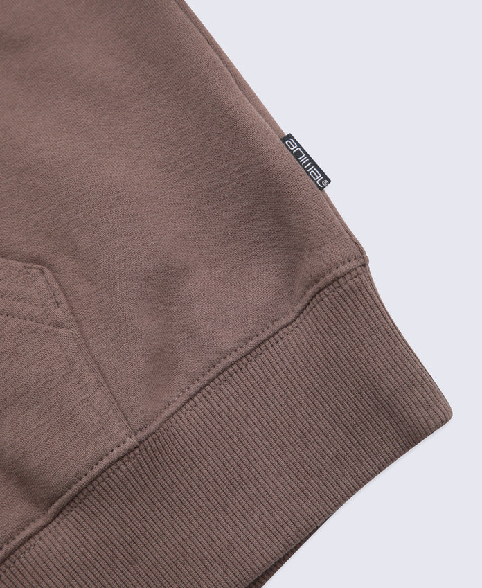 Icon Mens Drop Shoulder Hoodie - Brown