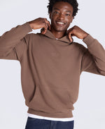 Icon Mens Drop Shoulder Hoodie - Brown