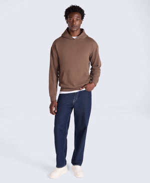 Icon Mens Drop Shoulder Hoodie - Brown