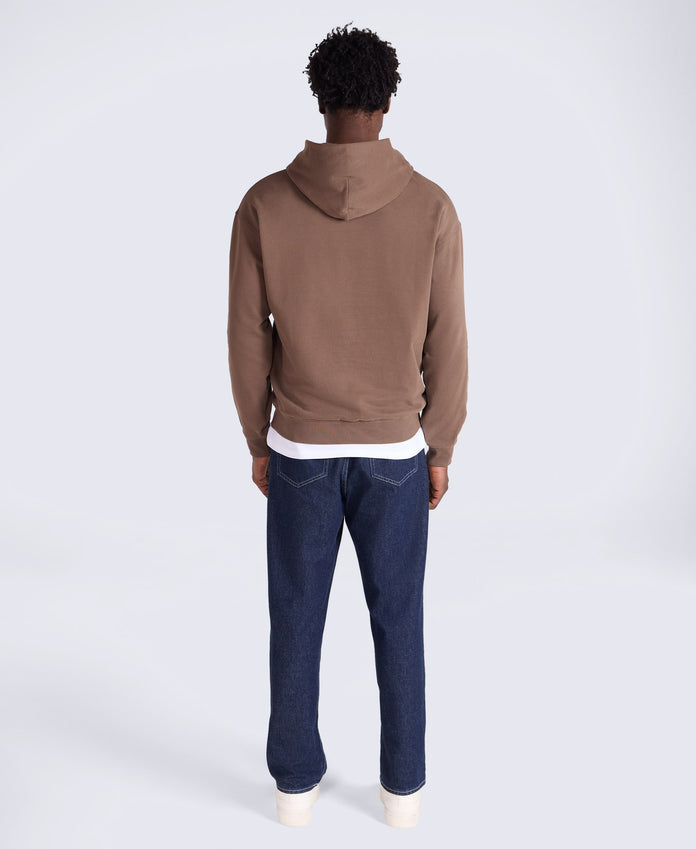 Icon Mens Drop Shoulder Hoodie - Brown
