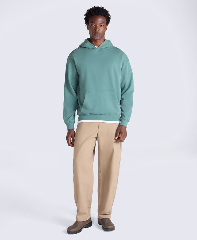 Icon Mens Drop Shoulder Hoodie - Dark Green