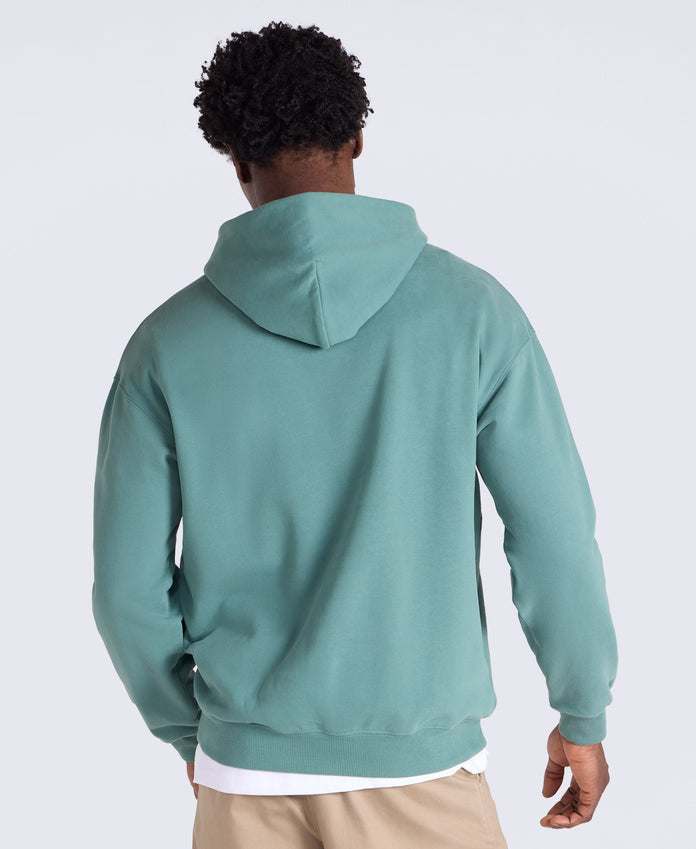 Icon Mens Drop Shoulder Hoodie - Dark Green