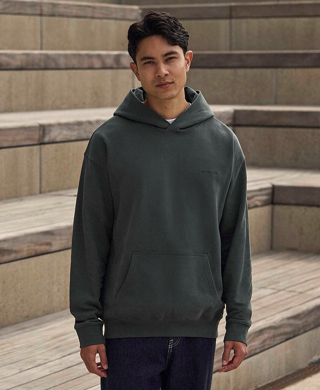 Icon Mens Drop Shoulder Hoodie - Green