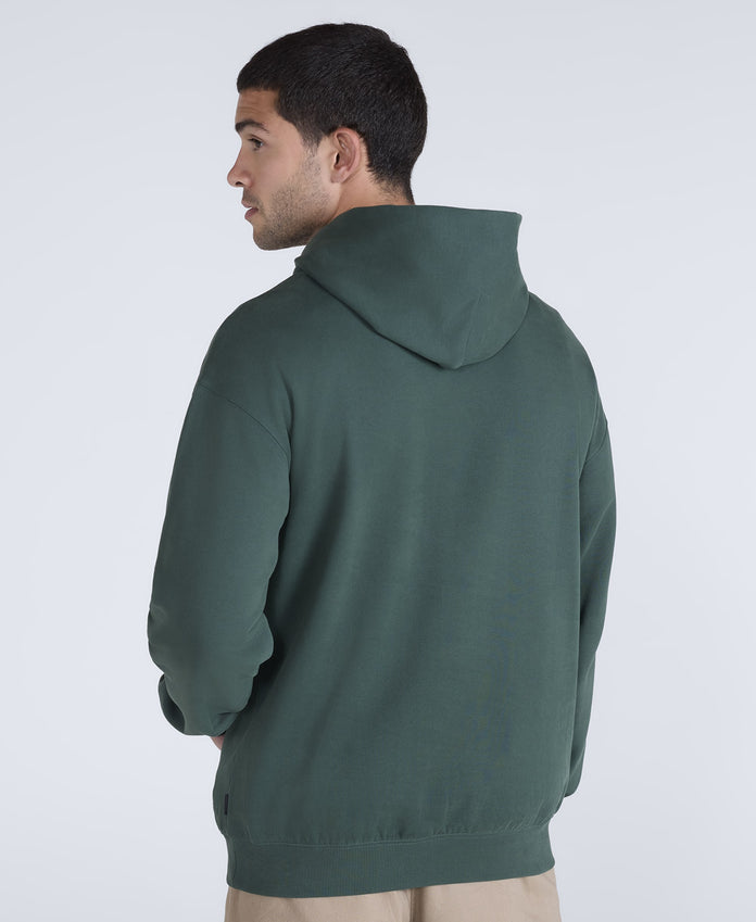 ATRYONE Men's Short Sleeve Hoodie – Hip Hop Scallop Hem Pullover, Army Green, Medium