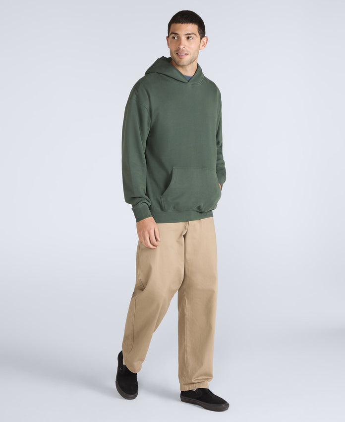 Icon Mens Drop Shoulder Hoodie - Green