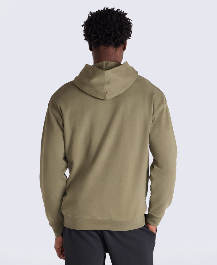 Icon Mens Drop Shoulder Hoodie - Khaki