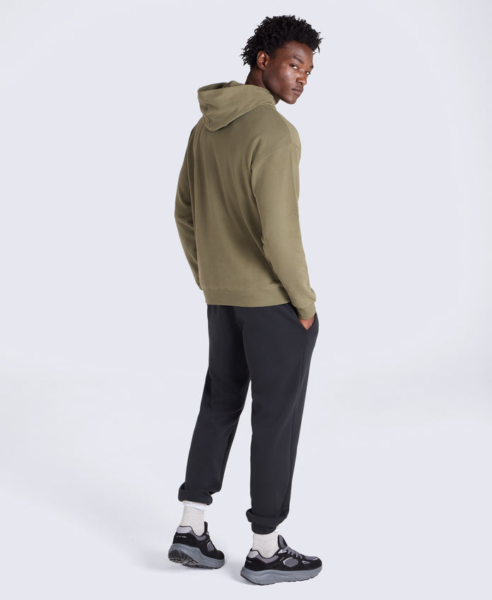 Icon Mens Drop Shoulder Hoodie - Khaki