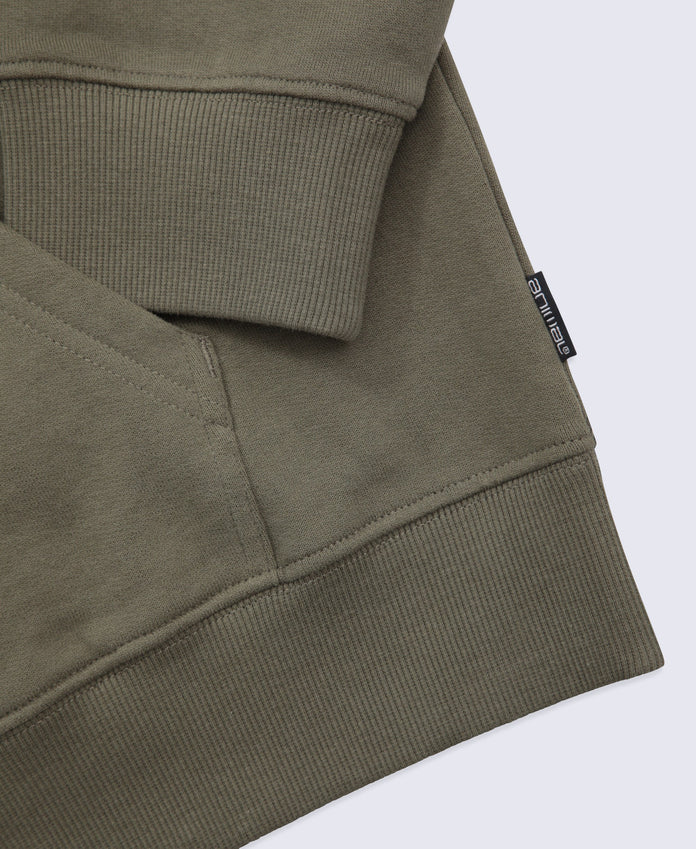Icon Mens Drop Shoulder Hoodie - Khaki